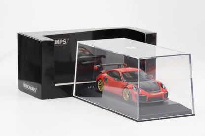 1:43 Minichamps Porsche 911 991.2 GT2RS 2018 Lavaorange goldenen Felgen 300 pcs
