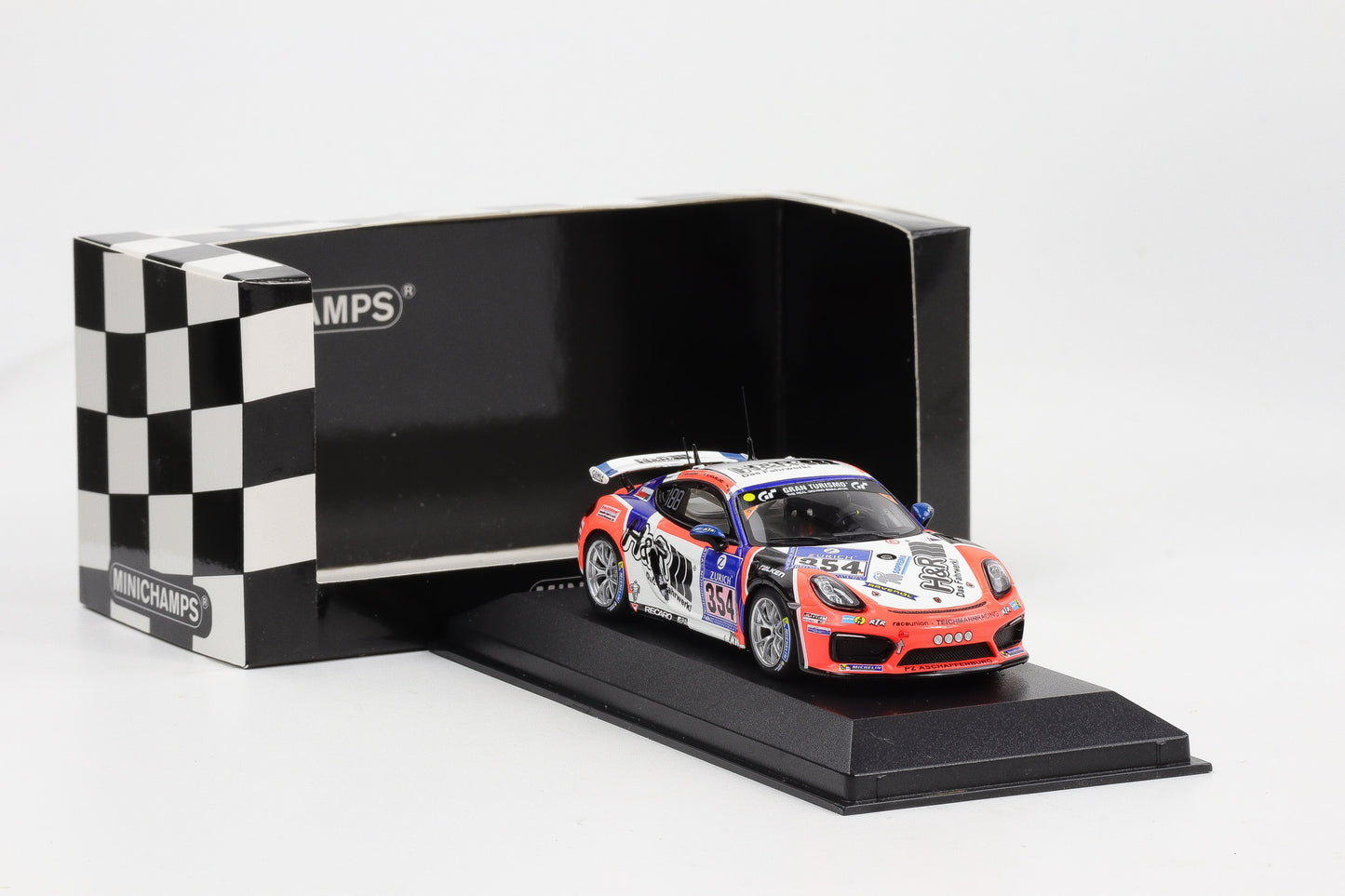 1:43 Minichamps Porsche Cayman GT4 Clubsport 24h Nürburgring 2016 raceunion Teichmann Racing