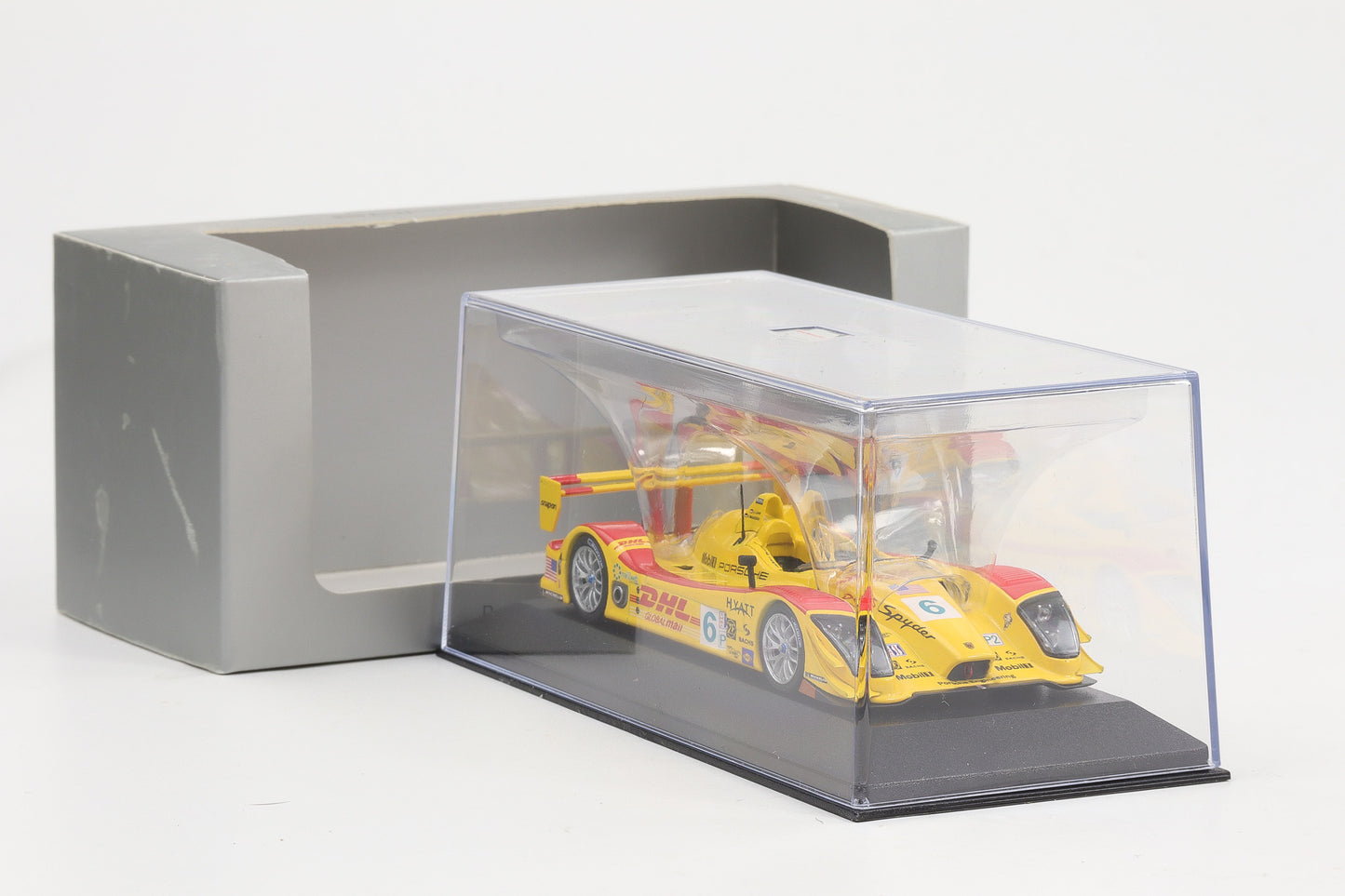 1:43 Porsche RS Spyder DHL #6 Luhr Massen Laguna Seca 2005 Minichamps WAP