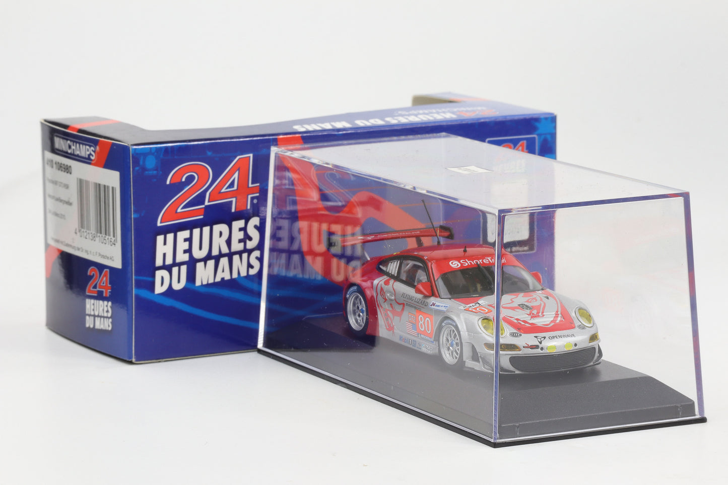 1:43 Minichamps Porsche 911 997 GT3 RSR Flying Lizard 24h Le Mans 2010 #80
