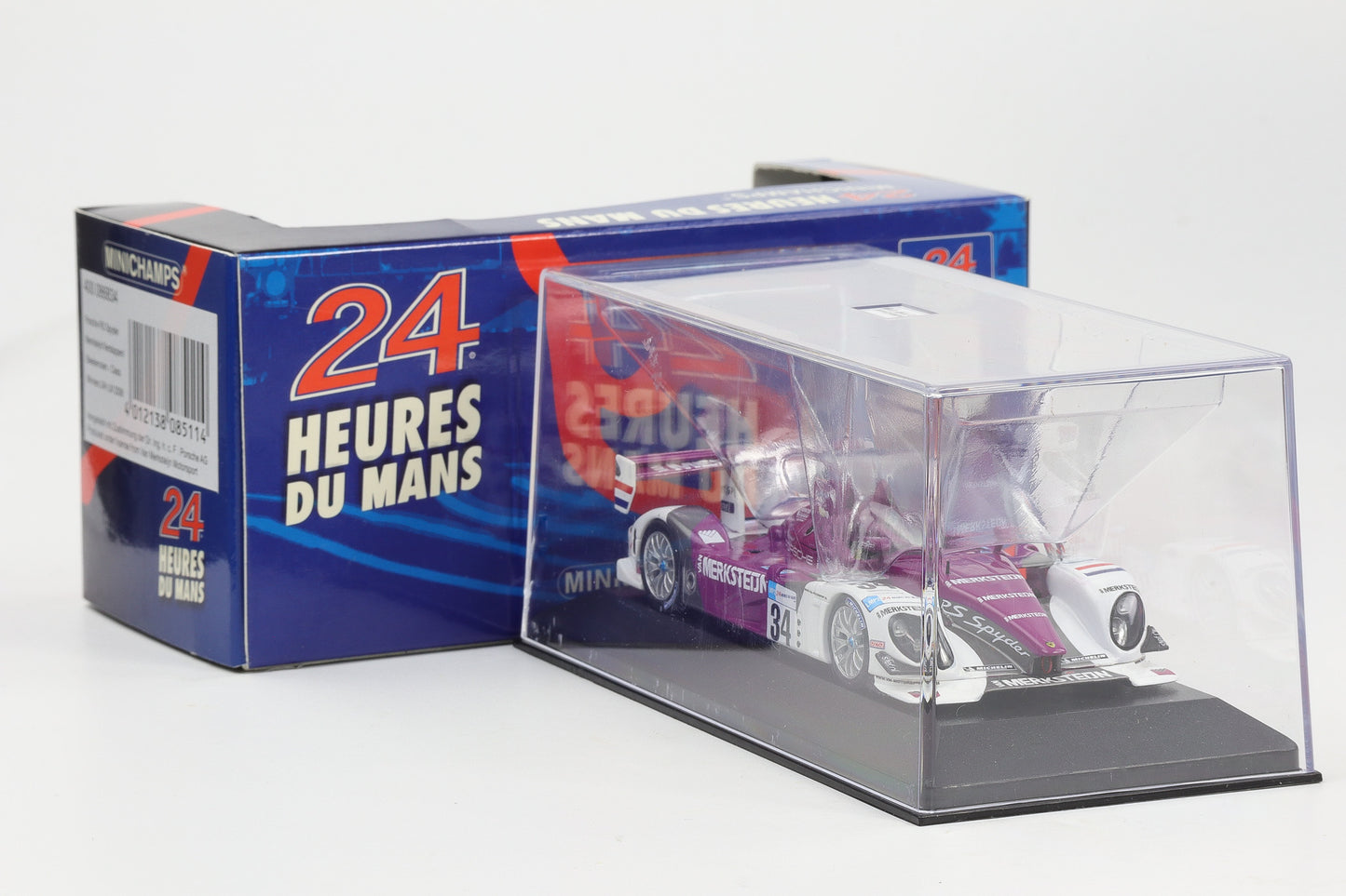 1:43 Minichamps Porsche RS Spyder #34 24H Le Mans 2008 Class Winner Verstappen
