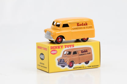 1:43 Bedford 10 CWT Van Bus Kodak laranja Dinky Toys DeAgostini Norev 480