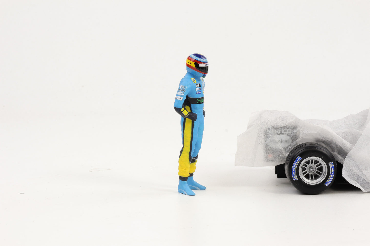 1:18 Cartrix Figur F1 Fernando Alonso Renault 2005 Formel 1 ca. 10 cm