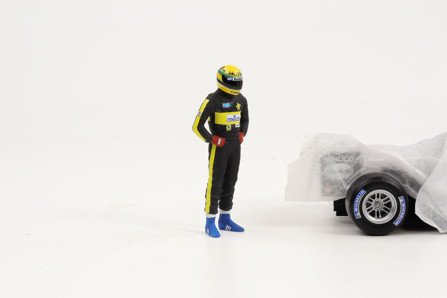 1:18 Cartrix Figur F1 Ayrton Senna Lotus 1985 Formel 1 ca. 10 cm