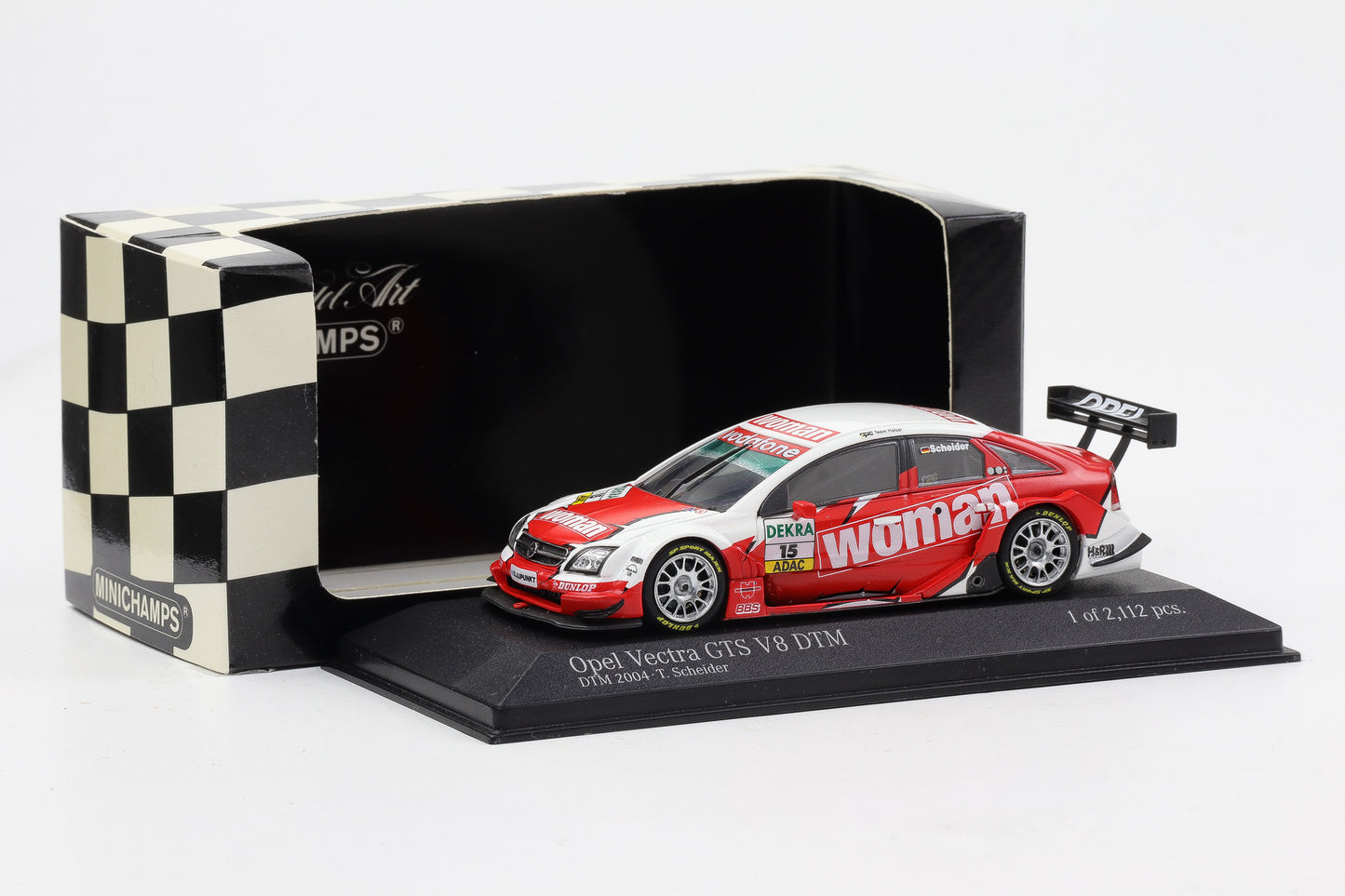 1:43 Minichamps Opel Vectra GTS V8 DTM 2004 OPC Team Holzer #15 T. Scheider
