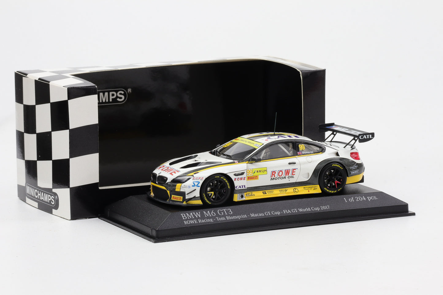 1:43 Minichamps BMW M6 GT3 ROWE Racing Macau GT Cup FIA GT World 2017