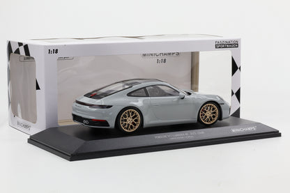 1:18 Minichamps Porsche 911 992 Carrera 4S 2023 kreide / goldene Felgen 300 pcs