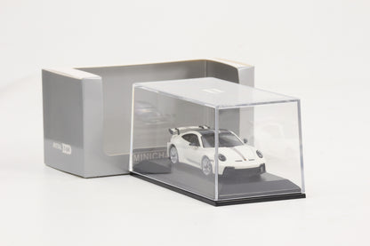 1:64 Minichamps Porsche 911 992 GT3 2021 Carrera white metallic diecast