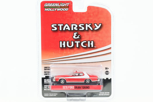 1:64 Starsky & Hutch 1976 Ford Gran Torino rot-weiß Greenlight Hollywood