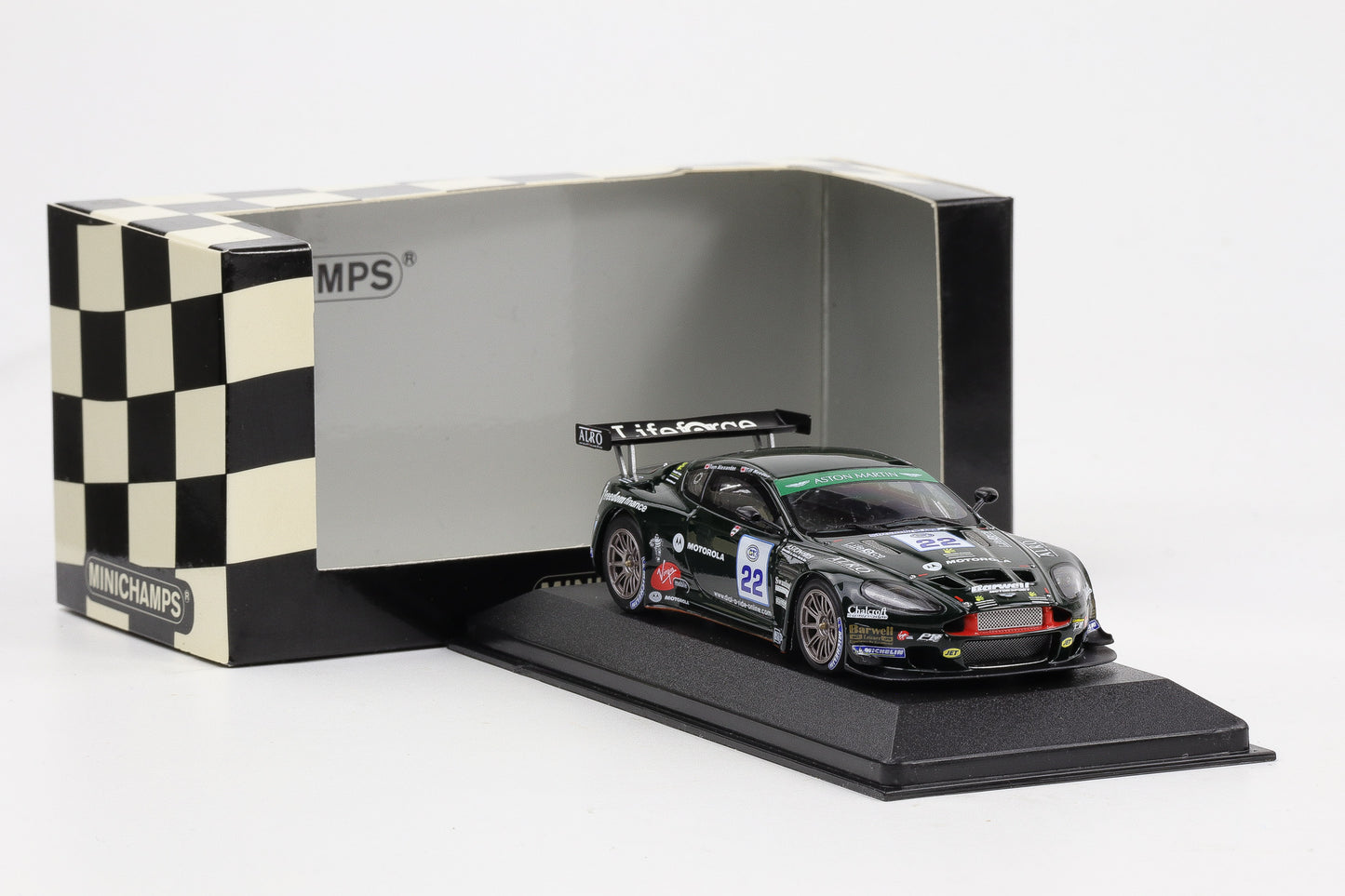 1:43 Minichamps Aston Martin DBRS9 FIA GT3 Race Spa 2006 #22 Alexander Needell
