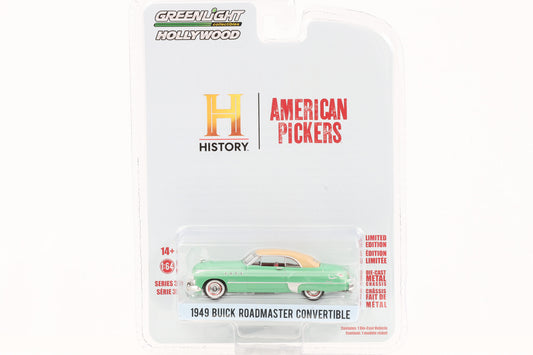 1:64 American Pickers 1949 Buick Roadmaster Convertible Greenlight Hollywood