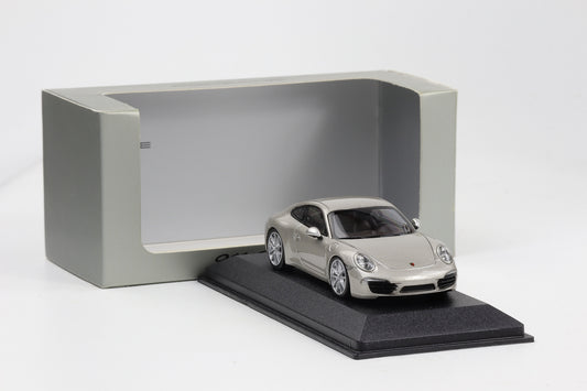 1:43 Minichamps Porsche 911 991 Carrera S silber metallic 2012 Dealer WAP