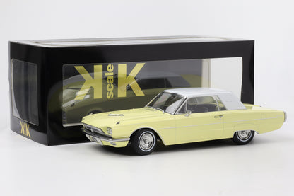 1:18 KK-Scale Ford Thunderbird Hardtop Coupe 1966 hellgelb weiß „Flair Birds“