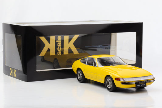 1:18 Ferrari 365 GTS/4 Daytona 1. Serie 1969 Coupe gelb KK-Scale diecast
