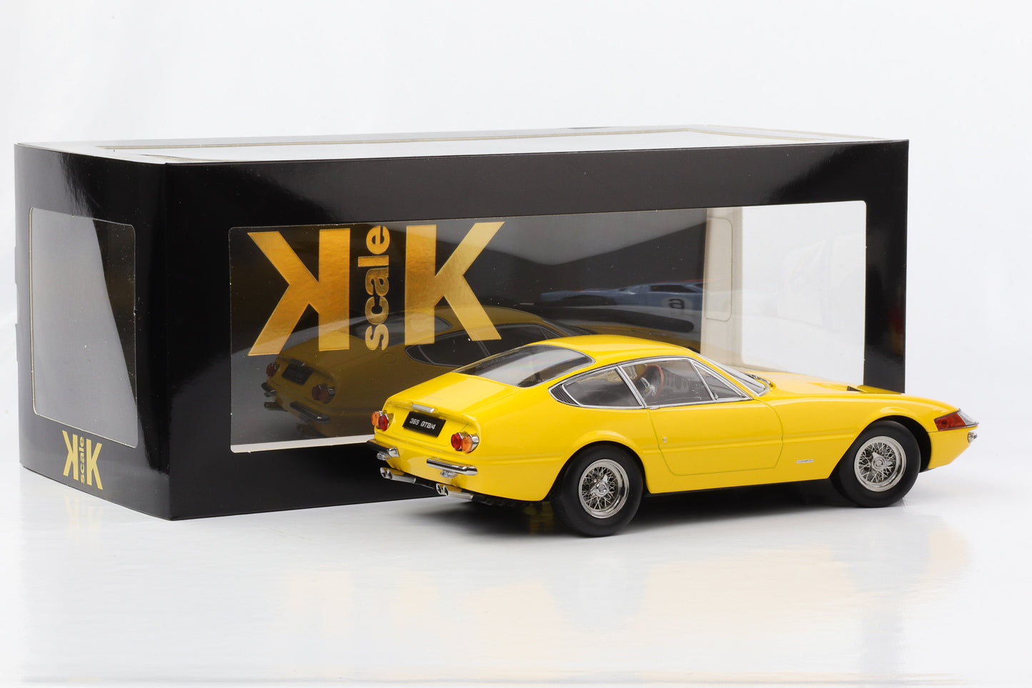 1:18 Ferrari 365 GTS/4 Daytona 1. Serie 1969 Coupe gelb KK-Scale diecast