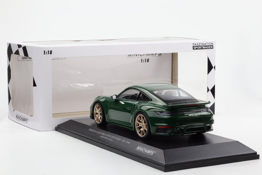 1:18 Minichamps Porsche 911 992 Turbo S Coupe Sport Design 2024 grün 300 pcs
