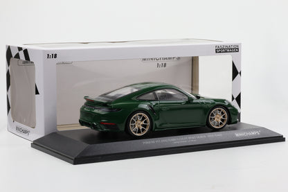 1:18 Minichamps Porsche 911 992 Turbo S Coupe Sport Design 2024 grün 300 pcs