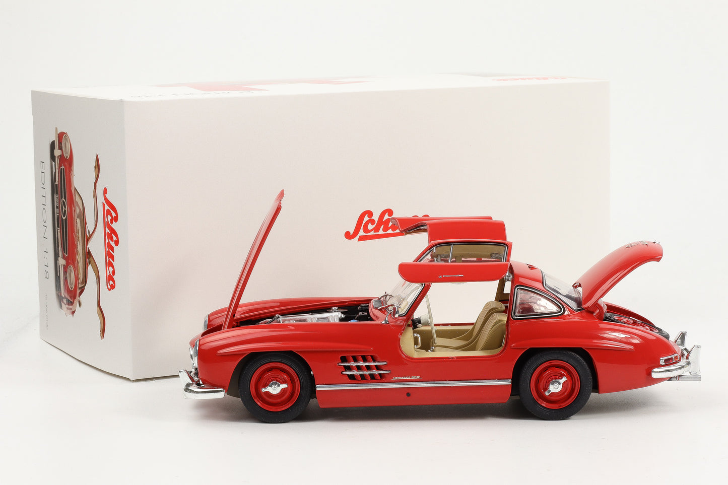 1:18 Schuco Mercedes 300 SL W198 Gullwing 1957 full opening 450060100