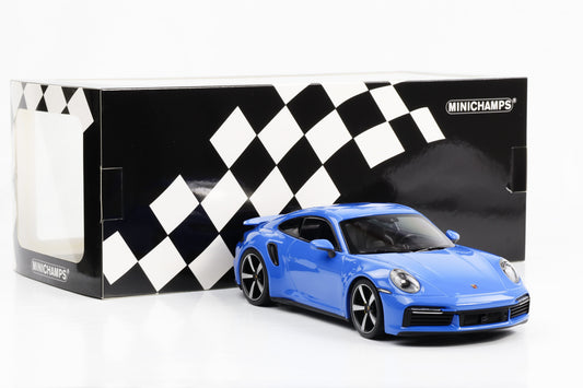 1:18 Porsche 911 992 Turbo S 2020 blau Minichamps Limited Edition