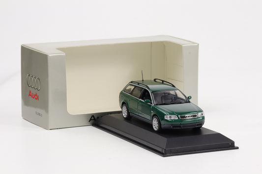 1:43 Minichamps Audi A6 Avant C5 Typ 4B 1998 grün metallic Dealer