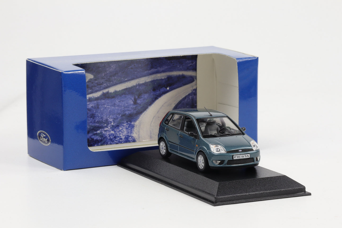 1:43 Minichamps Ford Fiesta 5-Türer 2002 petrol metallic Dealer