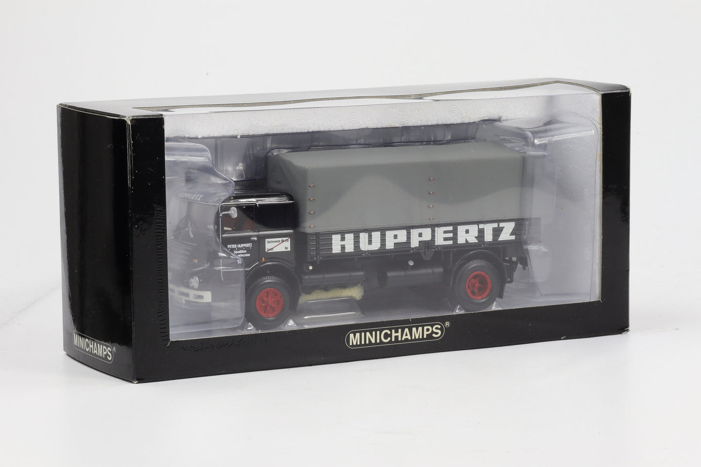 1:43 Minichamps Büssing LU11/16 Pritschenwagen mit Plane "Huppertz" 439 073021