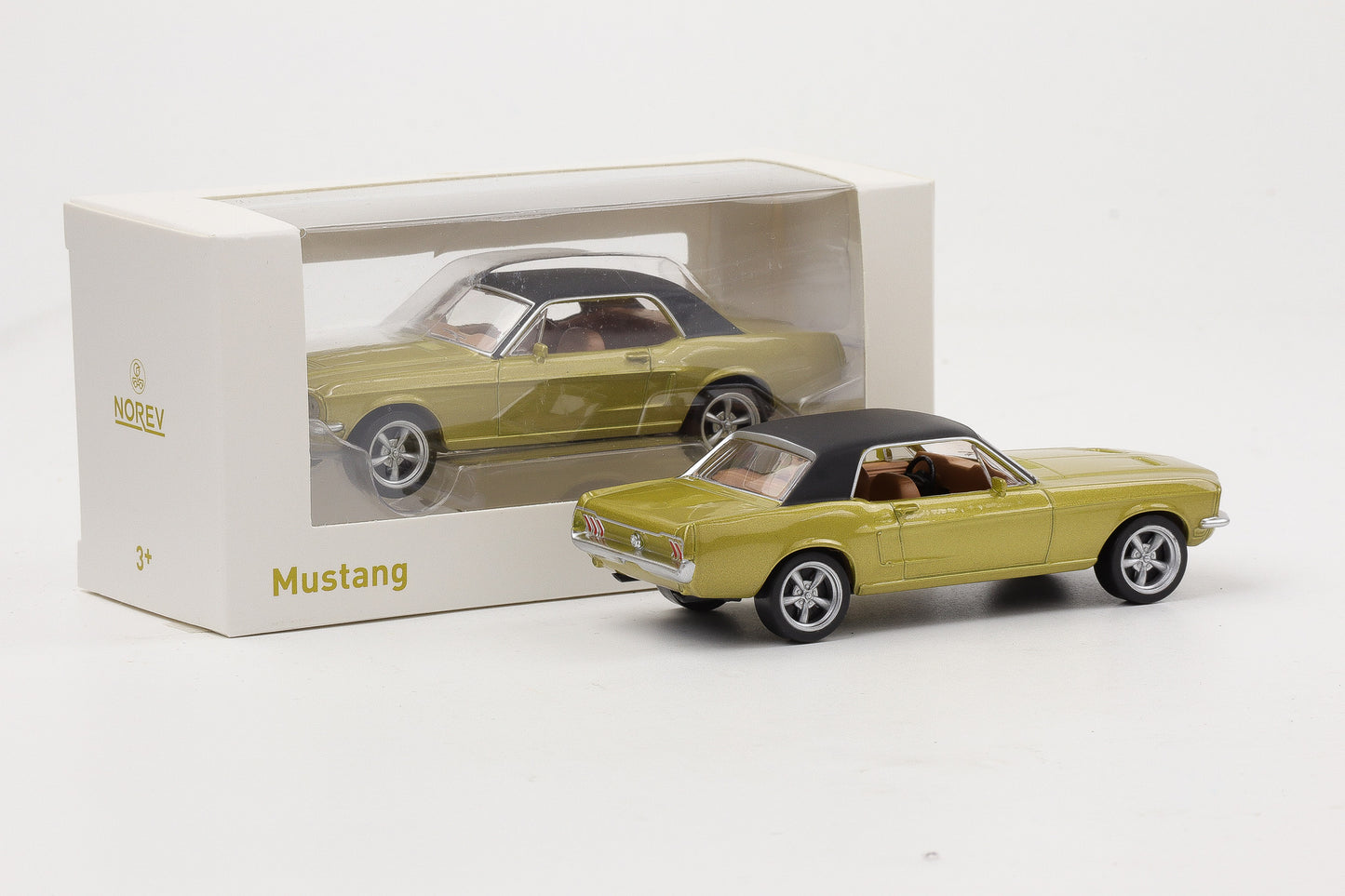 1:43 Jet Car Ford Mustang gold metallic 1968 Norev diecast 270569
