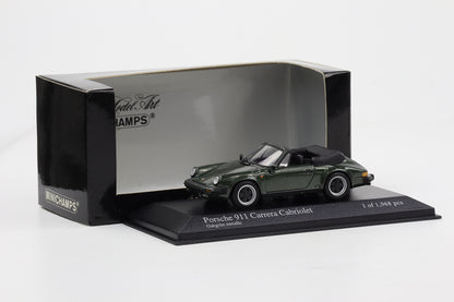 1:43 Minichamps Porsche 911 Carrera Cabriolet 1983 Oakgrün-metallic