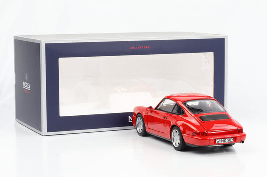 1:18 Porsche 911 964 Carrera 2 Coupe rot 1990 Norev 187320 full opening