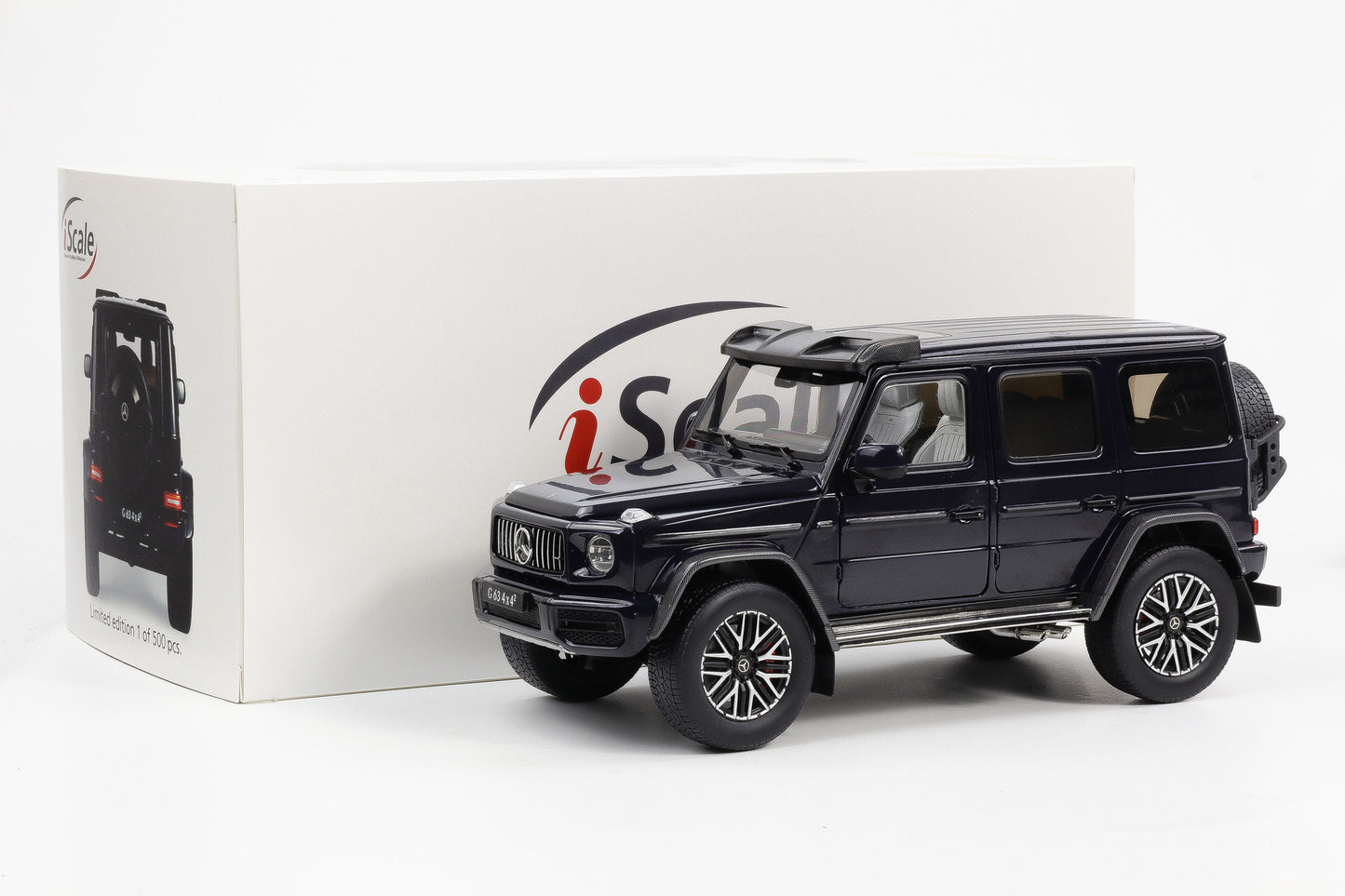 1:18 iScale Mercedes-Benz AMG G63 W463 4x4 2022 dunkelblau metallic limited