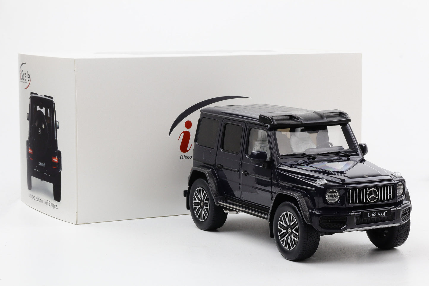 1:18 iScale Mercedes-Benz AMG G63 W463 4x4 2022 dunkelblau metallic limited