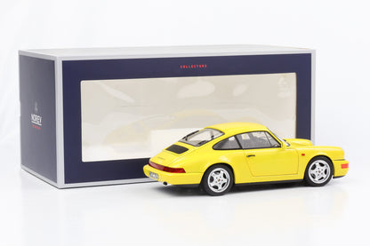 1:18 Porsche 911 964 Carrera 2 Coupe gelb 1990 Norev 187328 full opening