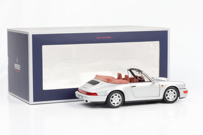 1:18 Porsche 911 964 Carrera 2 Cabriolet silber 1991 Norev 187330 full opening