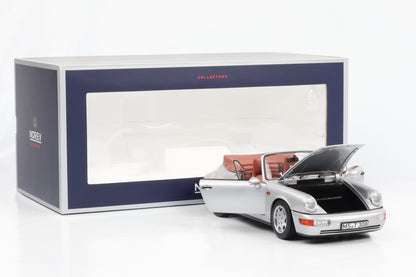 1:18 Porsche 911 964 Carrera 2 Cabriolet silber 1991 Norev 187330 full opening