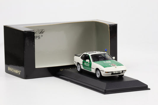 1:43 Minichamps Porsche 911 924 1970 Autobahnpolizei Düsseldorf grün-weiß