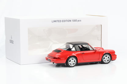 1:18 Porsche 911 964 Carrera 4 Targa rot 1991 Norev 187325 full opening