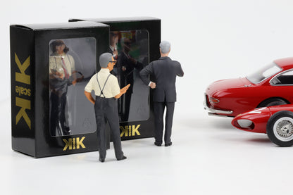 1:18 KK-Scale Figur Enzo Ferrari Set 2 Figuren Resin bemalt / ohne Fahrzeug