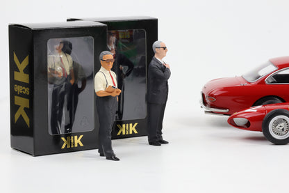 1:18 KK-Scale Figur Enzo Ferrari Set 2 Figuren Resin bemalt / ohne Fahrzeug