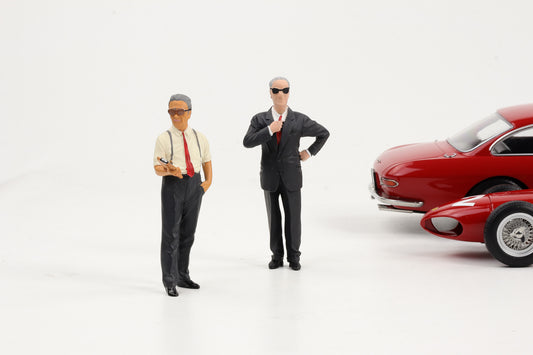 1:18 KK-Scale Figur Enzo Ferrari Set 2 Figuren Resin bemalt / ohne Fahrzeug
