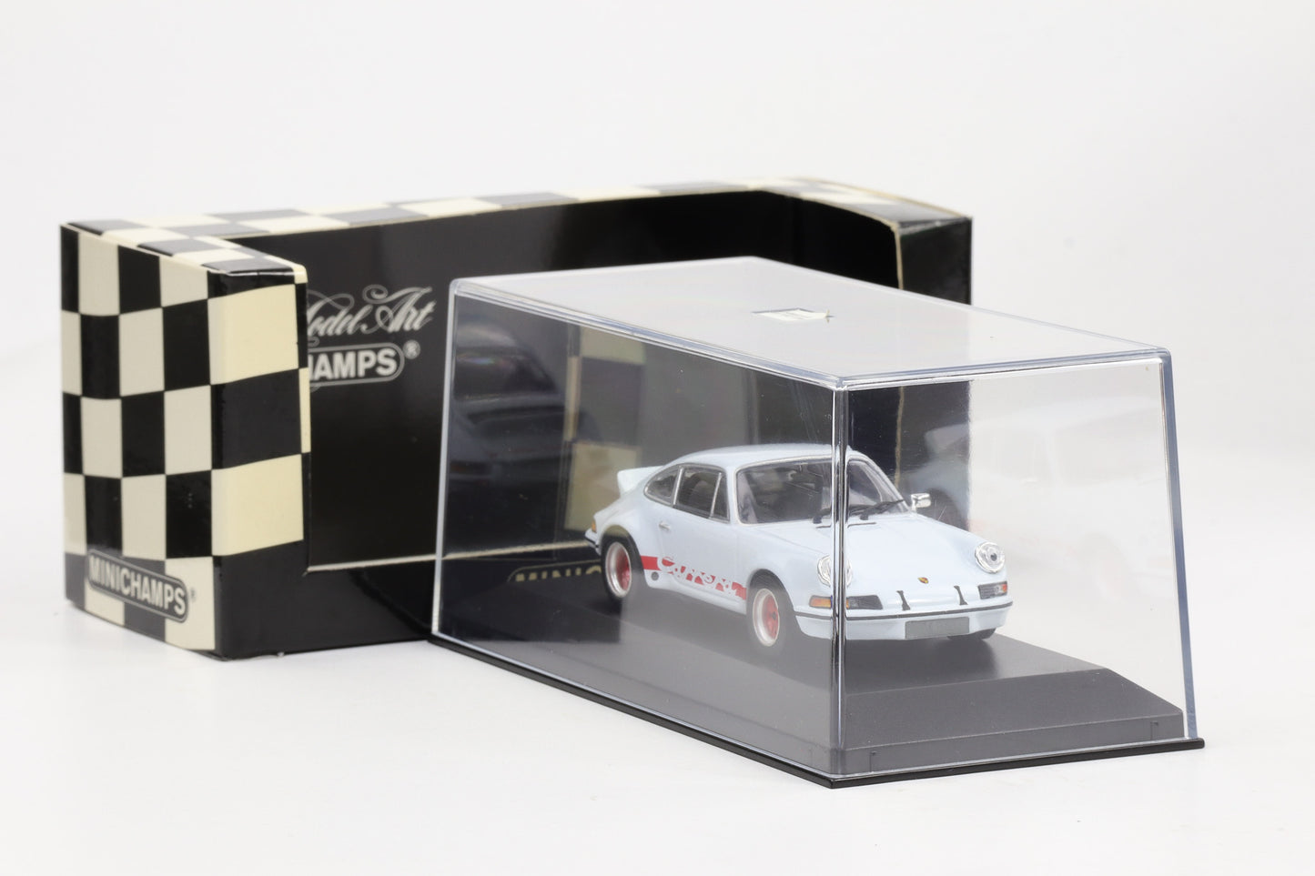 1:43 Minichamps Porsche 911 Carrera RSR 2.8 1973 grand-pirx-weiß mit indischrot