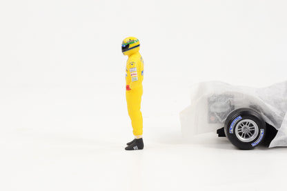 1:18 Cartrix Figur Ayrton Senna Lotus 1987 Formel 1 ca. 10cm gelb bemalt