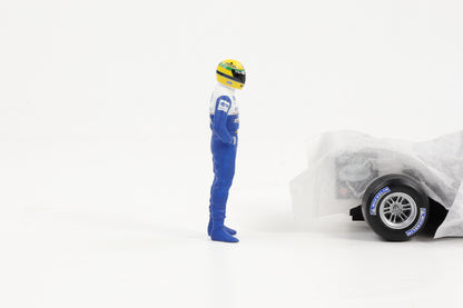 1:18 Cartrix Figur Ayrton Senna Williams 1994 Formel 1 ca. 10cm blau bemalt