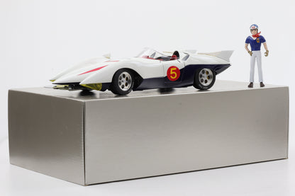 1:18 Speed Racer Go Go MACH 5 White Version Alu mit Figur Go Mifune