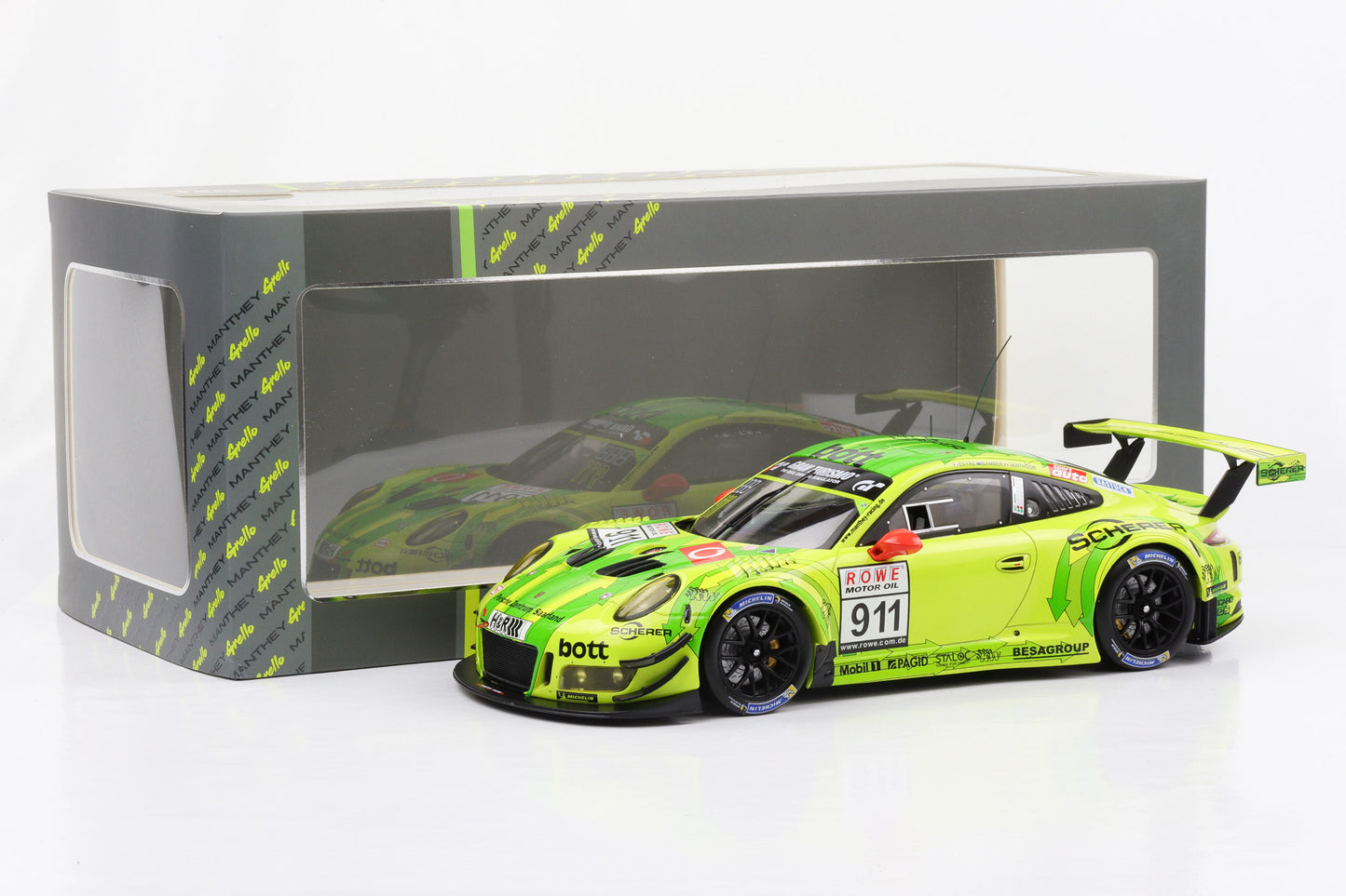 1:18 Porsche 911 GT3 R Manthey Racing 2018 VLN Nürburgring Winner IXO