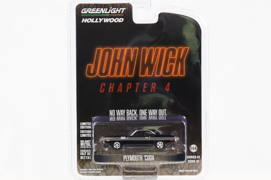 1:64 John Wick 1971 Plymouth Cuda black Greenlight Hollywood