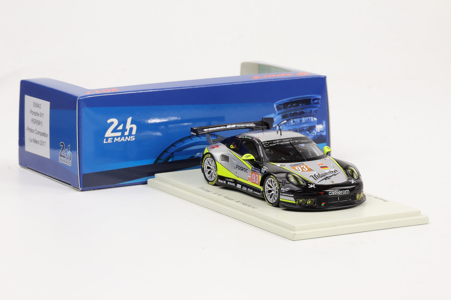 1:43 Spark Porsche 911 991 RSR Proton Competition #93 Le Mans 2017 S5842
