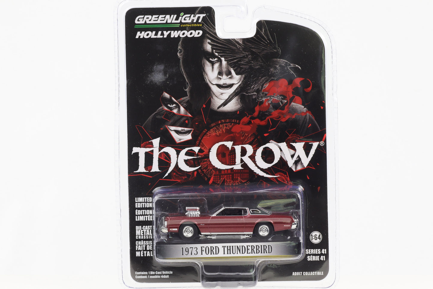 1:64 The Crow 1973 Ford Thunderbird metallic dark red Greenlight Hollywood