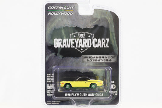 1:64 Graveyard Carz 1970 Plymouth AAR Cuda yellow Greenlight Hollywood Green Machine