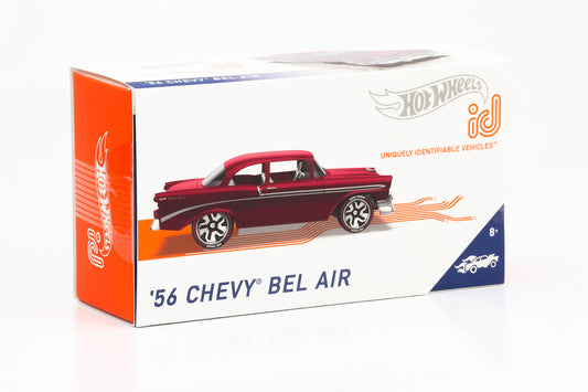 1:64 56 Chevy Bel Air Rod Squad 03/04 metallic red Hot Wheels ID