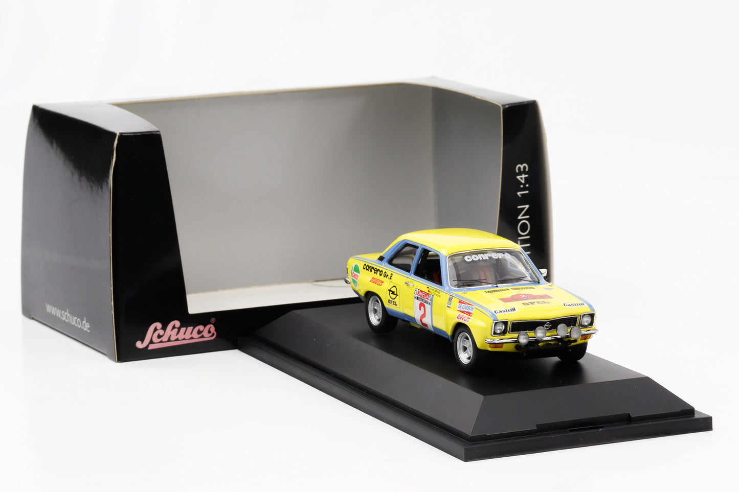 1:43 Opel Ascona A Rallye Conrero #2 gelb Schuco diecast